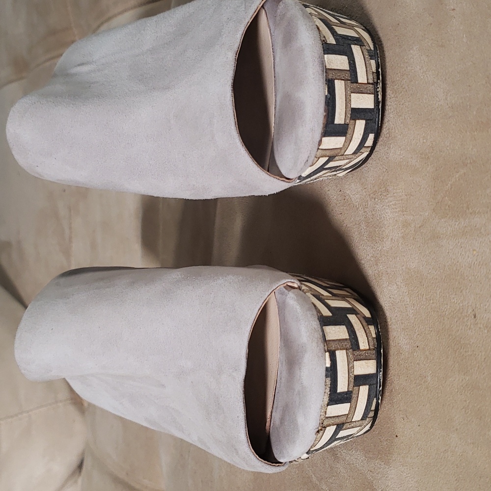 Sacha London gray suede platform clogs - Picture 3 of 6